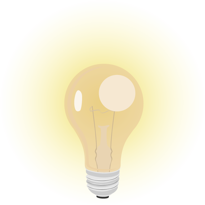 Illustration of a light bulb.